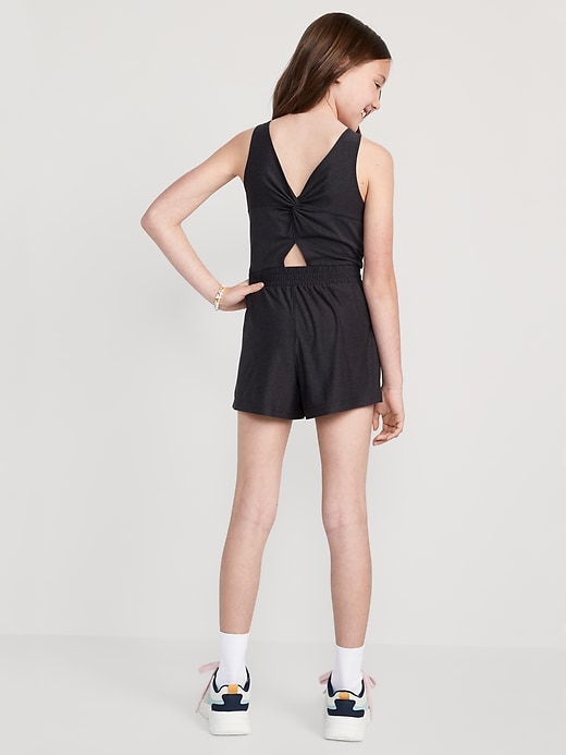 View large product image 2 of 4. Cloud 94 Soft Go-Dry Twist-Back Romper for Girls