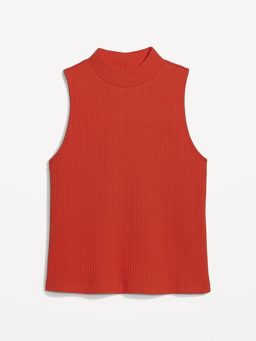 Image number 4 showing, Fitted Sleeveless Mock-Neck Top