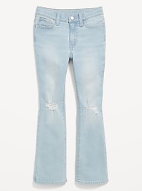 View large product image 4 of 5. High-Waisted Built-In Tough Ripped Flare Jeans for Girls