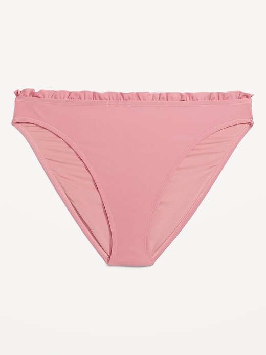 Image number 4 showing, Mid-Rise Ruffle-Trim Bikini Swim Bottoms