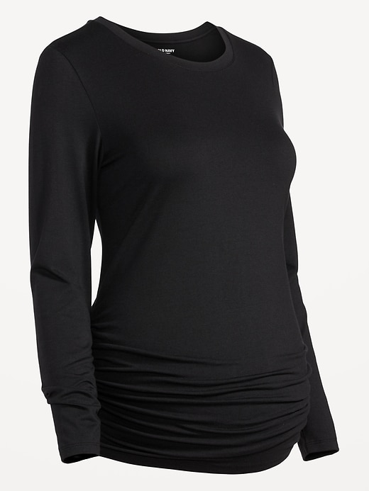 Image number 4 showing, Maternity EveryWear Fitted Long-Sleeve T-Shirt