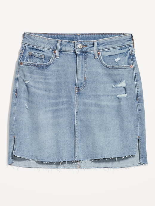 High-Waisted OG Straight Mini Cut-Off Jean Skirt | Old Navy