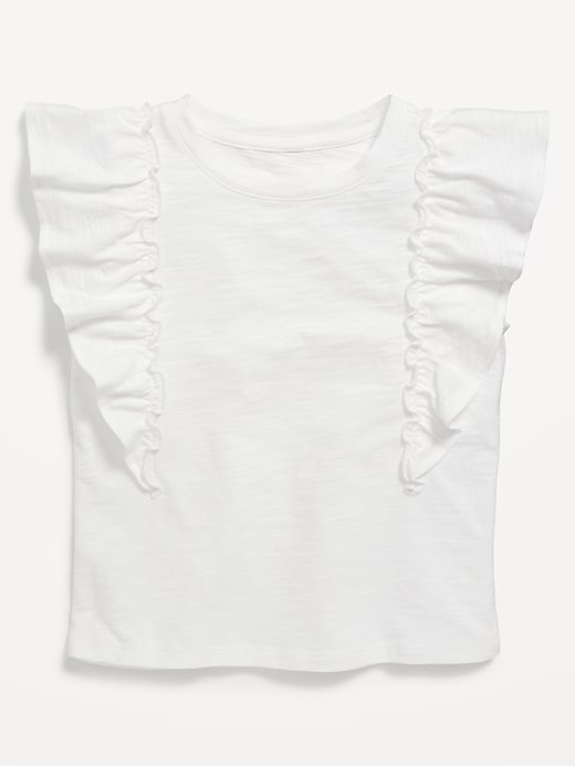 View large product image 1 of 2. Sleeveless Ruffle-Trim Jersey-Knit Top for Girls