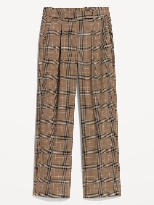 Image number 4 showing, Extra High-Waisted Pleated Taylor Trouser Wide-Leg Pants