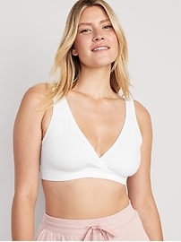 Image number 1 showing, Maternity Cross-Front Cotton Nursing Bralette