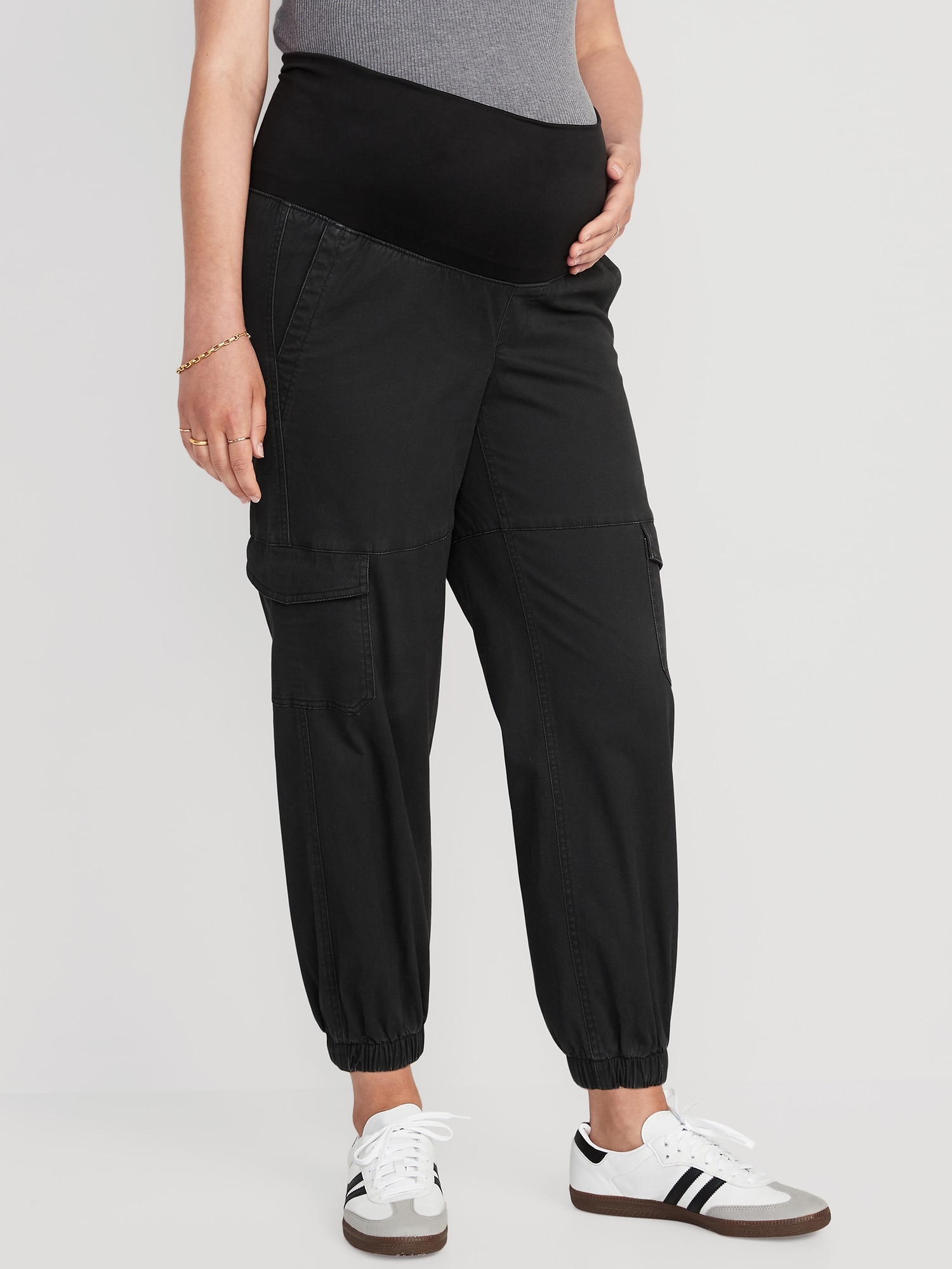 Maternity Rollover-Waist StretchTech Trouser Pants, Old Navy