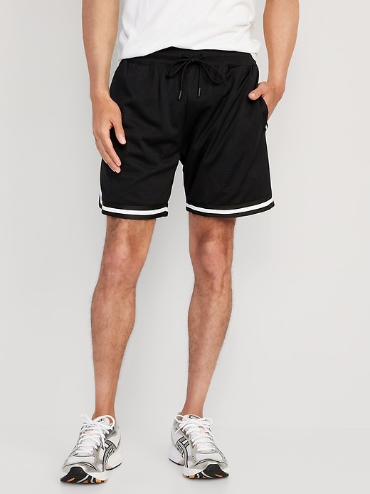 Image number 1 showing, Go-Dry Mesh Basketball Shorts -- 7-inch inseam