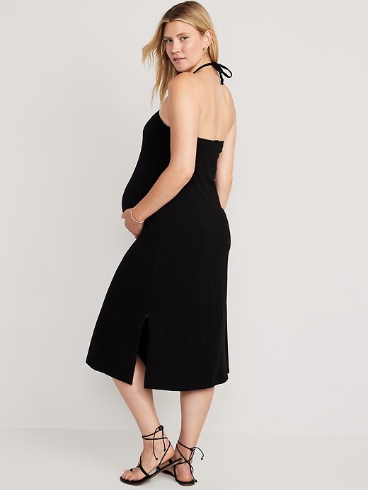 Image number 2 showing, Maternity O-Ring Halter Midi Dress