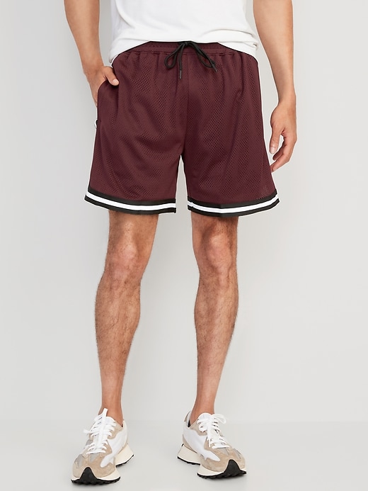 View large product image 1 of 2. Go-Dry Mesh Basketball Shorts -- 7-inch inseam