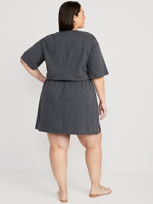 Waist-Defined Slub-Knit Mini Dress | Old Navy