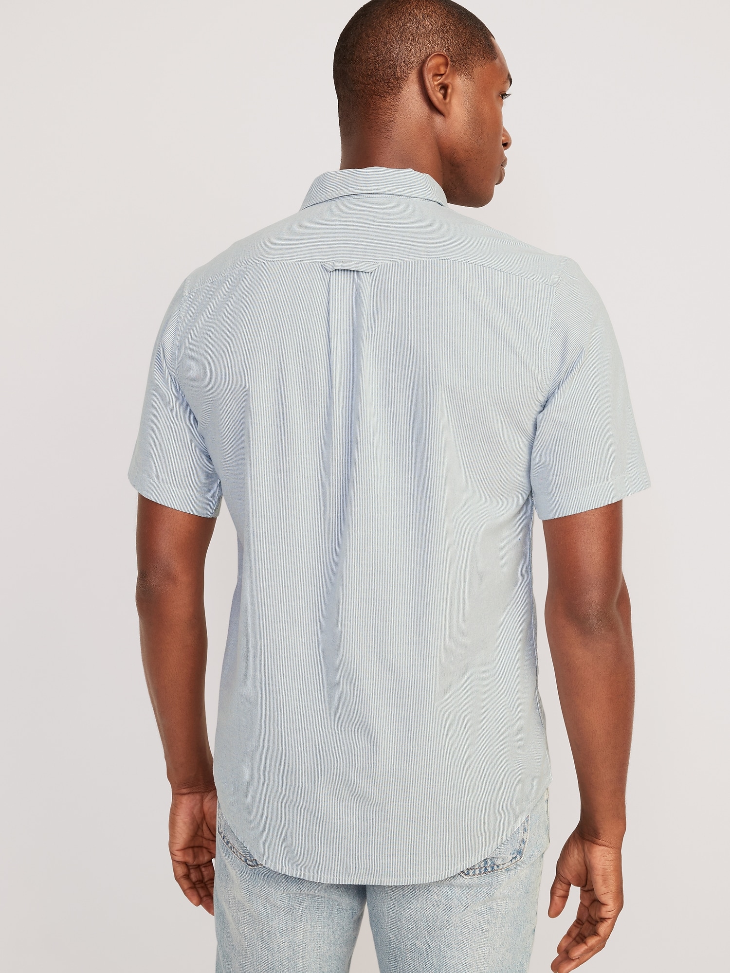 Everyday Built-In Flex Henley Oxford Shirt | Old Navy