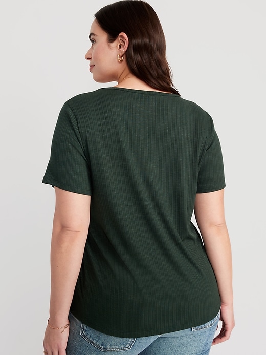Image number 6 showing, Luxe Ribbed Slub-Knit T-Shirt