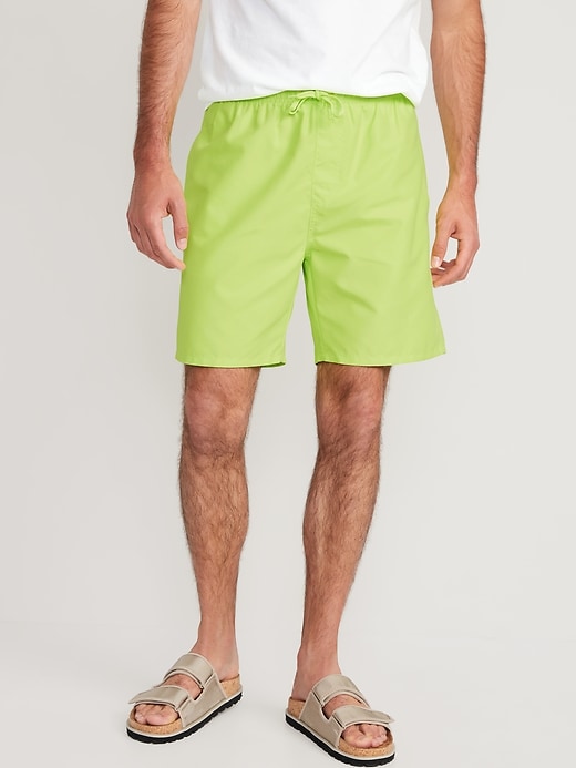 Image number 1 showing, Solid Swim Trunks -- 7-inch inseam