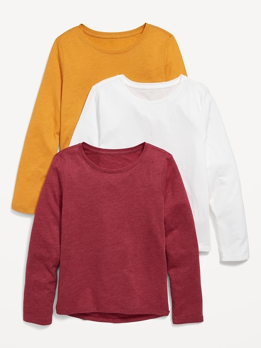 View large product image 1 of 1. Softest Long-Sleeve T-Shirt Variety 3-Pack for Girls
