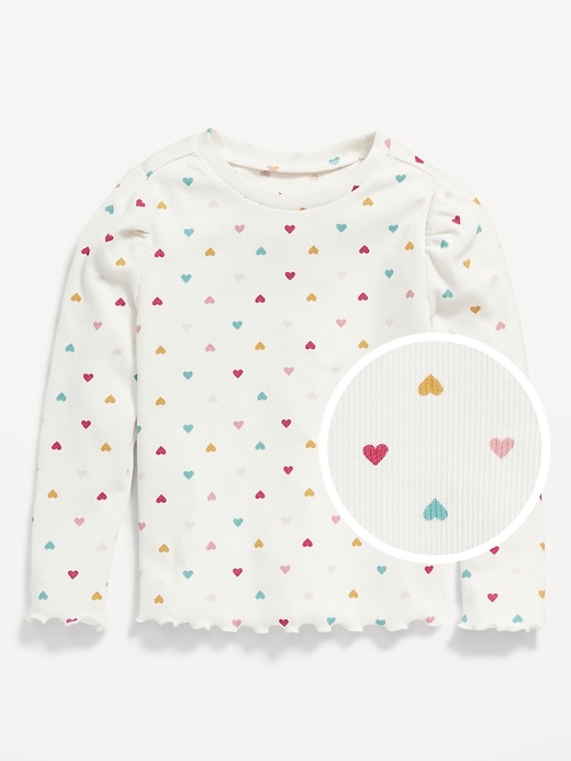 View large product image 1 of 2. Printed Long Puff-Sleeve T-Shirt for Toddler Girls