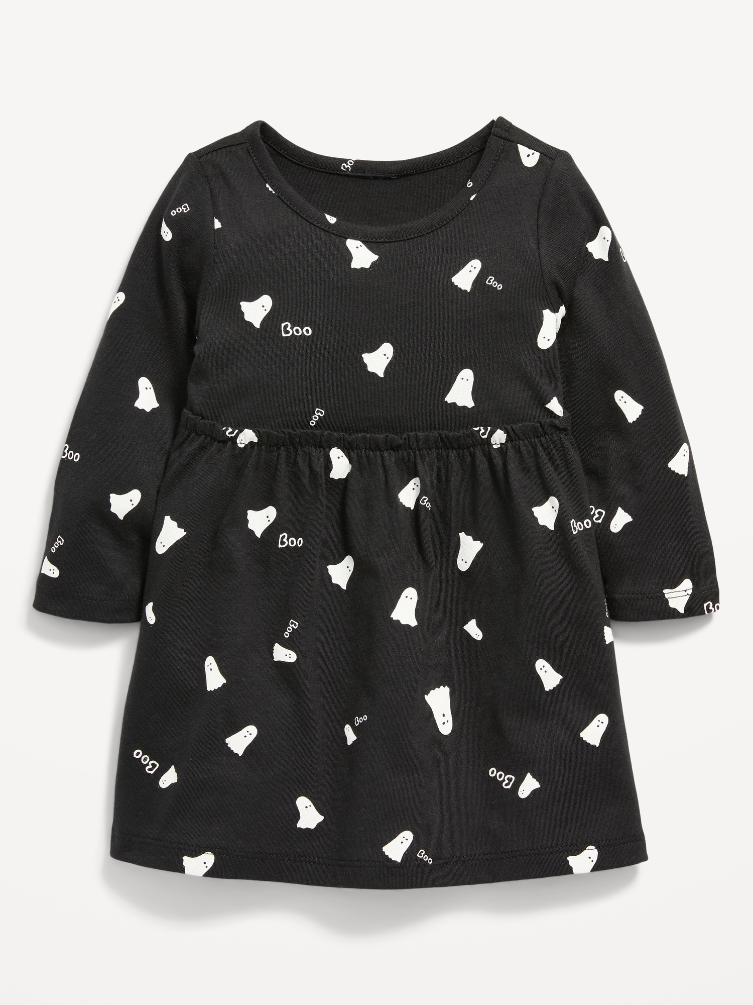 Long-Sleeve Printed Jersey-Knit Dress for Baby