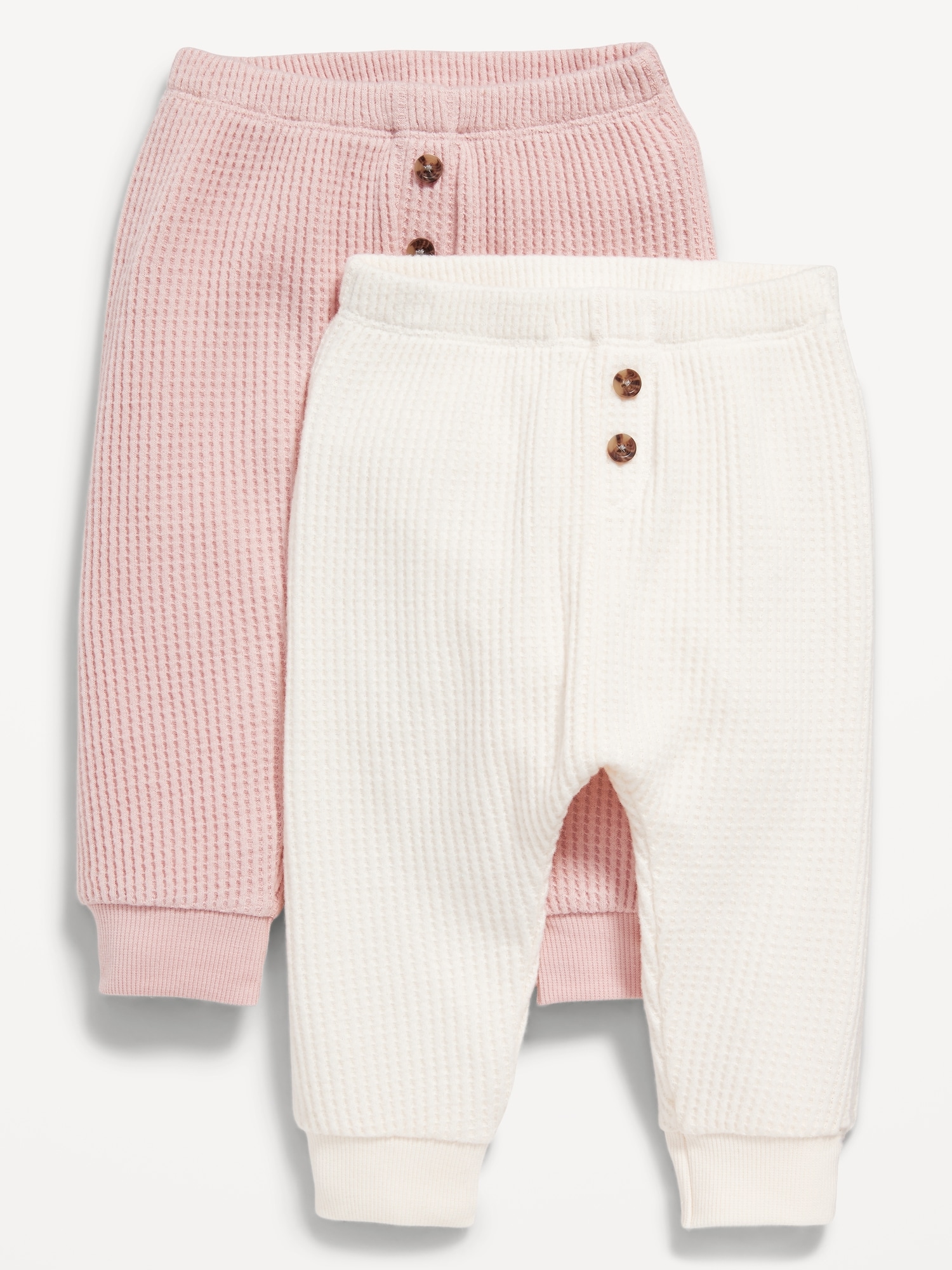 Pimfylm Cotton Baby Girls' Cotton Pull-On Pants White 2-3 Years