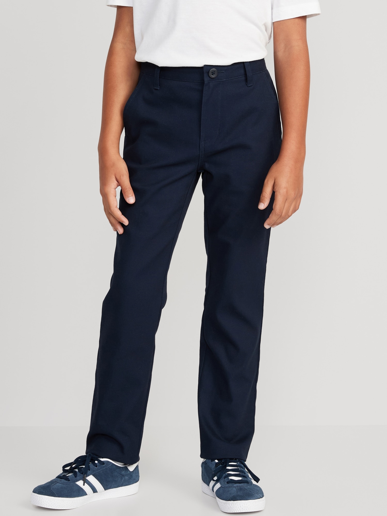 Boys Uniform Pants School Trousers Full Elastic Waist Kids Pull Up Pocket  2-13Yr | eBay