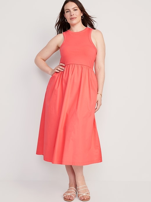 Image number 6 showing, Fit & Flare Combination Midi Dress
