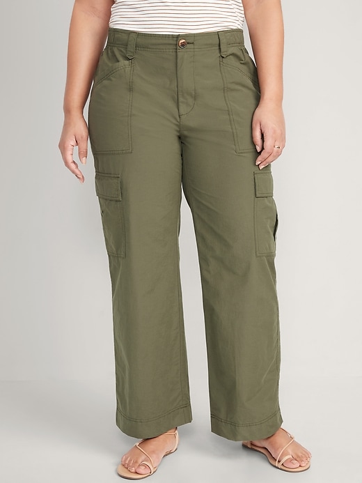 Image number 4 showing, Mid-Rise Wide-Leg Cargo Pants