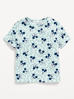 Mickey Design White Poly Cotton T Shirt