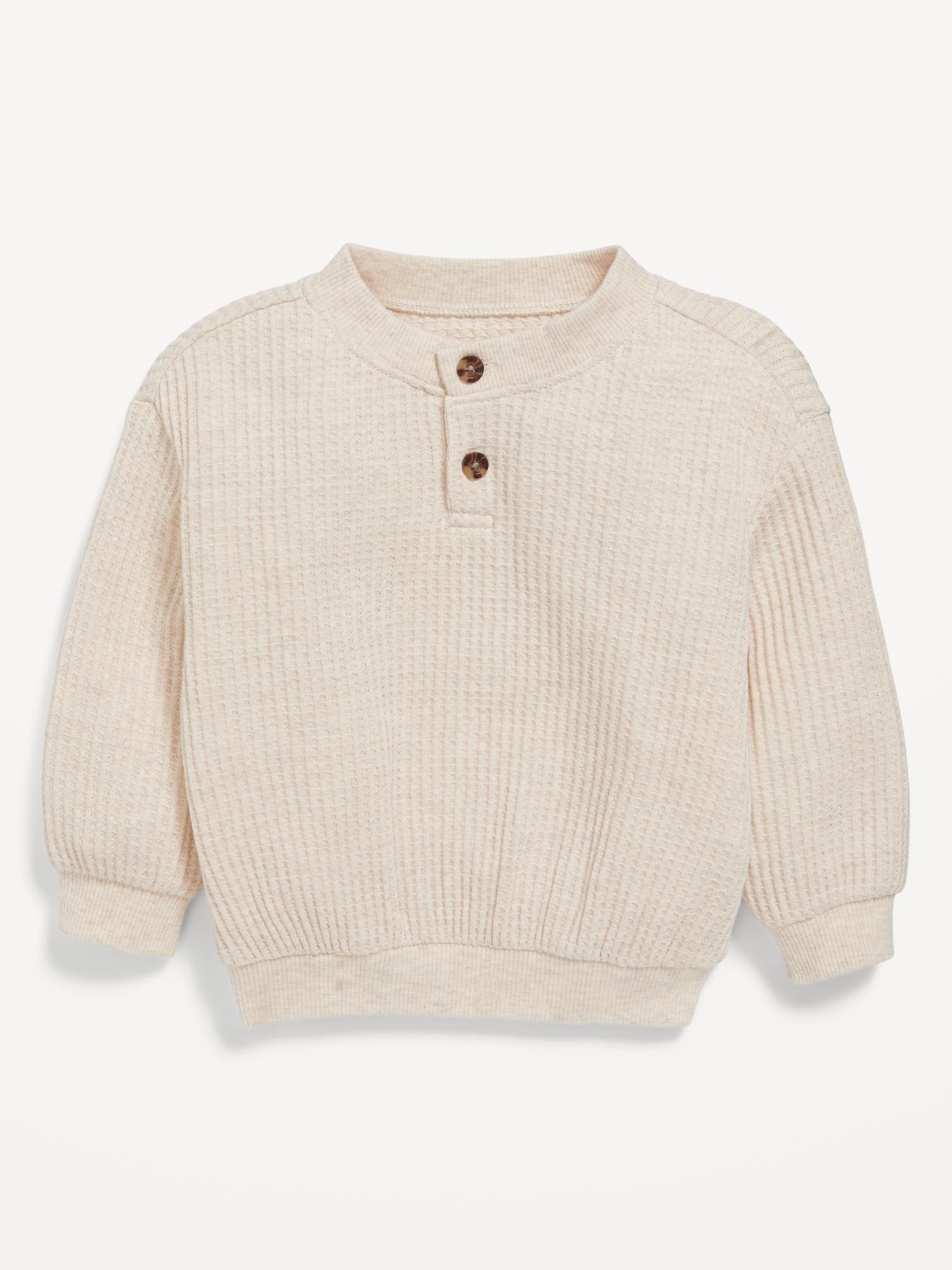 Unisex Thermal-Knit Henley Crew-Neck Sweatshirt for Baby | Old Navy