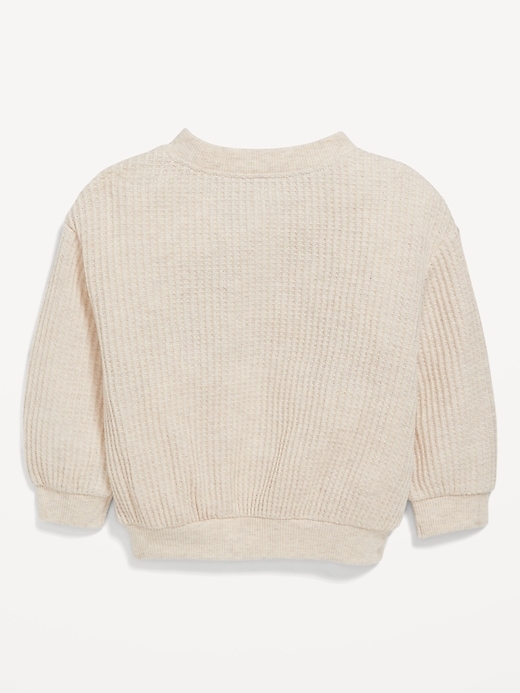 Unisex Thermal-Knit Henley Crew-Neck Sweatshirt for Baby | Old Navy