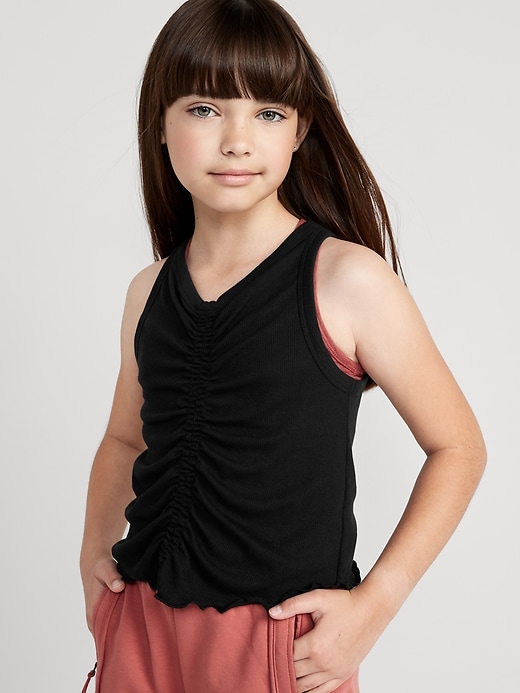 Ultralite Ruched Cropped Tank Top For Girls Old Navy 