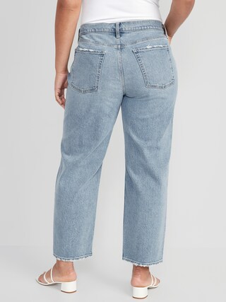 Jeans Donna Wrangler Mid Rise Loose Straight – Modello Ace, Colore Azzurro, Vita Media, Gamba Dritta E Larga, Denim Elasticizzato, Taglia 40, Con Tasche Posteriori A W
