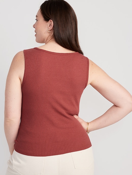 Image number 8 showing, Rib-Knit V-Neck Tank Top