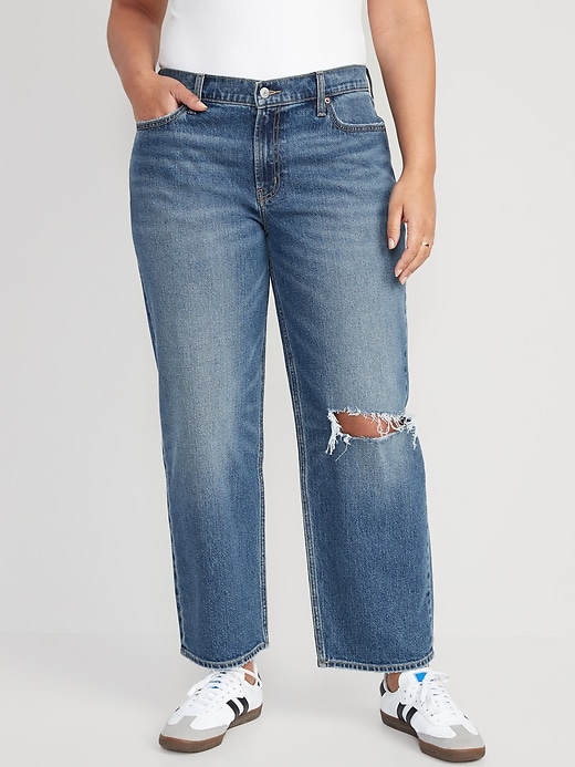 Image number 5 showing, Mid-Rise Boyfriend Loose Jeans