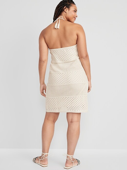 old navy white crochet dress Fit & Flare Crochet-Bodice Maxi Dress