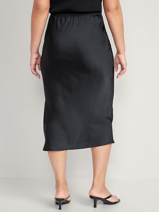 Image number 6 showing, Satin Midi Slip Skirt for Women