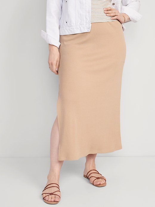 Image number 7 showing, Pull-On Rib-Knit Maxi Skirt