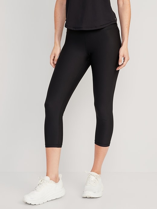 Image number 1 showing, High-Waisted PowerSoft Crop Leggings