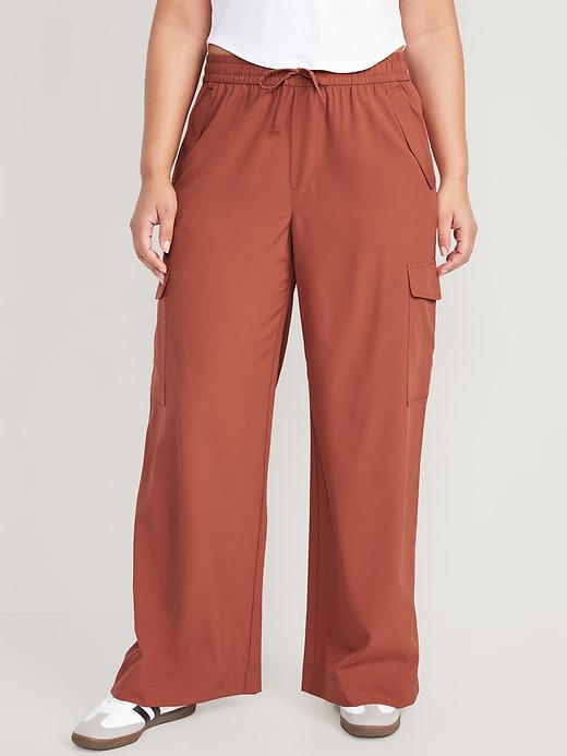 Image number 5 showing, High-Waisted StretchTech Wide-Leg Cargo Pants