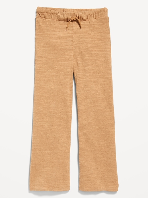 View large product image 1 of 1. Cozy Plush High-Waisted Wide-Leg Sweatpants for Girls
