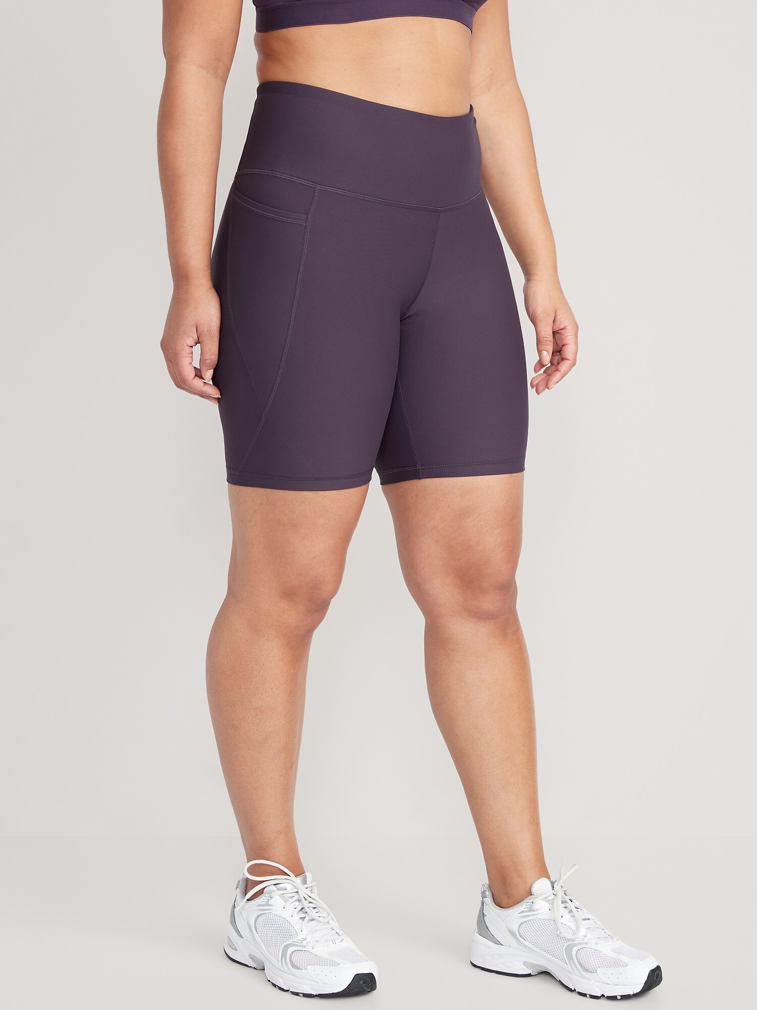 HighWaisted PowerSoft Biker Shorts for Women 8inch inseam Old Navy