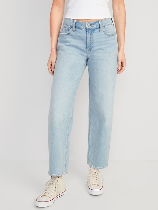 Image number 1 showing, Mid-Rise Boyfriend Loose Jeans