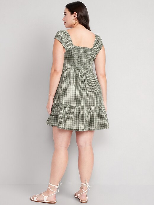 Fit & Flare Plaid Mini Dress