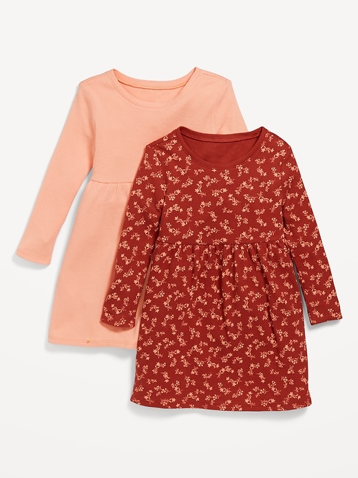 View large product image 1 of 1. Fit & Flare Printed Jersey Dress 2-Pack for Toddler Girls