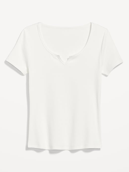 Image number 4 showing, Fitted Rib-Knit T-Shirt