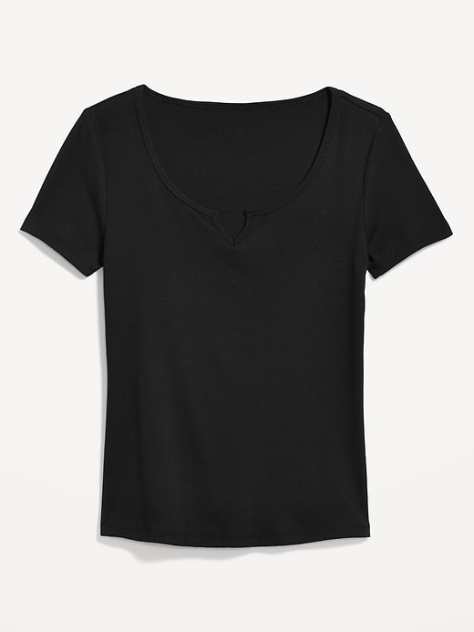 Fitted Rib-Knit T-Shirt for Women | Old Navy
