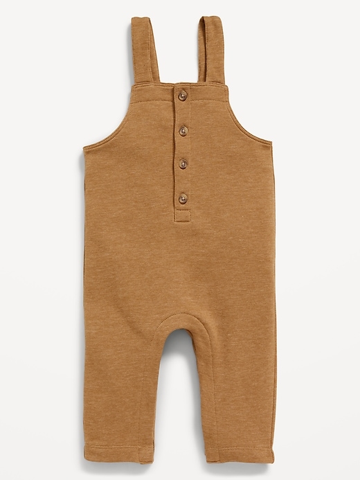 View large product image 1 of 1. Unisex Sleeveless Button-Front Overalls for Baby
