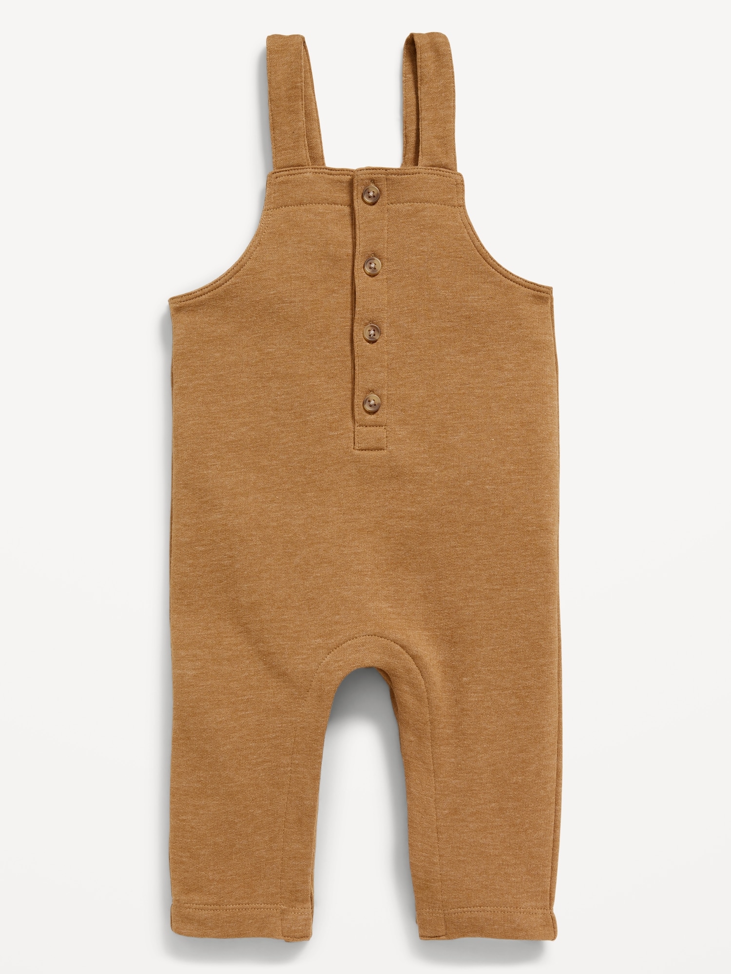Unisex Sleeveless Button-Front Overalls for Baby