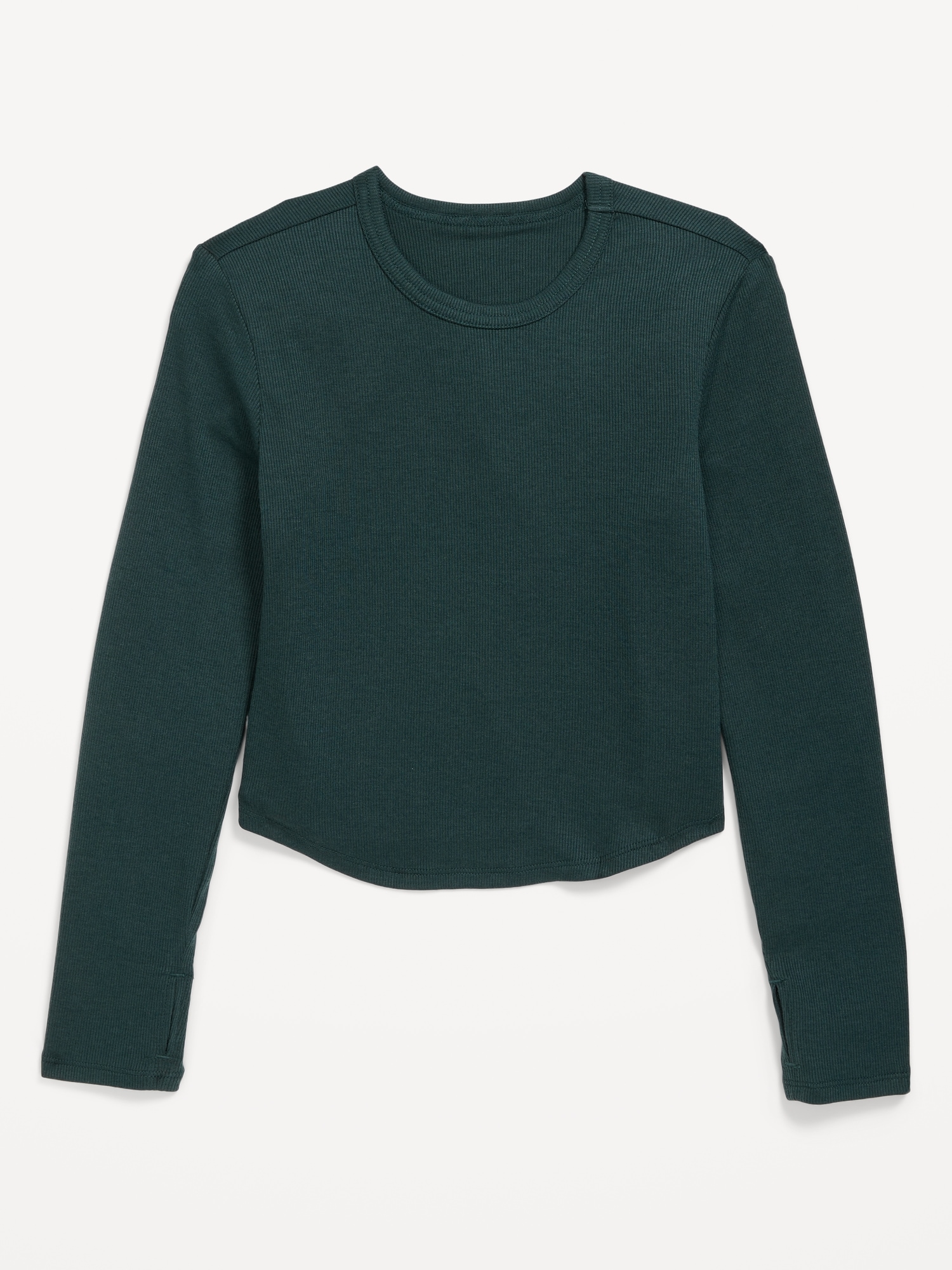 UltraLite Long-Sleeve Rib-Knit T-Shirt for Girls