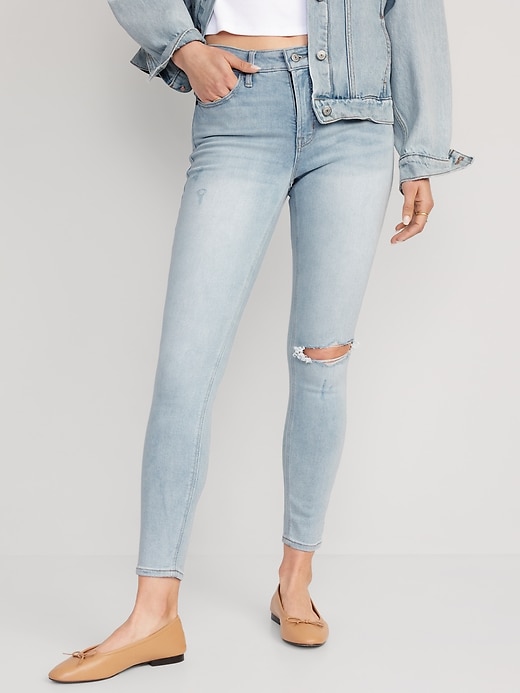 High-Waisted Rockstar Super Skinny Ripped Jeans | Old Navy