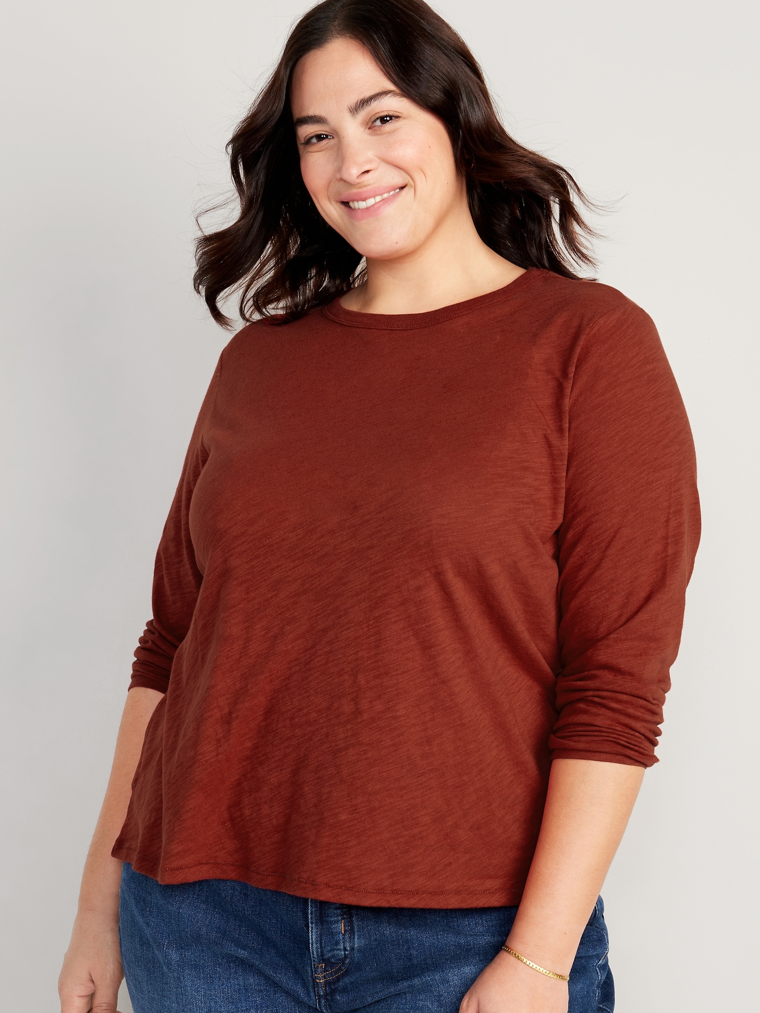 EveryWear Long-Sleeve Slub-Knit T-Shirt | Old Navy