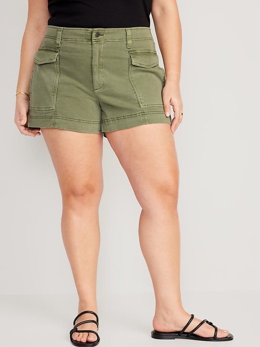 Image number 7 showing, Mid-Rise Cargo Shorts -- 3.5-inch inseam