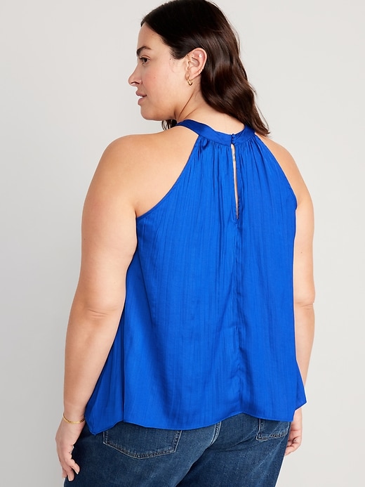 Image number 8 showing, Sleeveless Satin Twist-Front Top